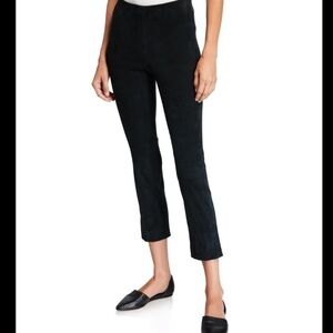 Vince Pull On Stretch Suede Pants Black Size L